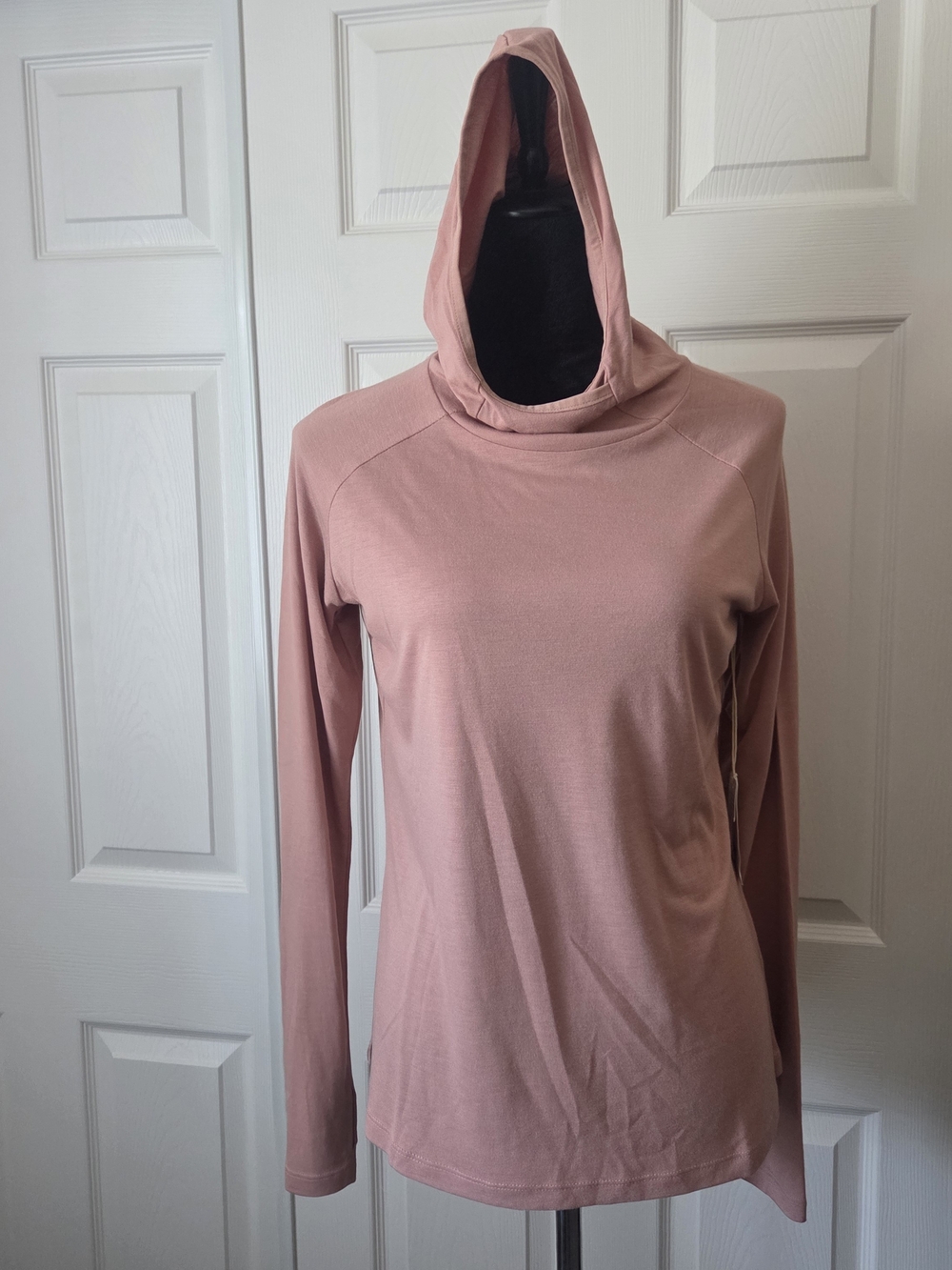 NWT Free Fly Women’s Bamboo Lightweight Hoodie II Orange Dusk Sz S UPF 40